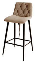 ССтул барный BC-2103 (каркас черный тк.бежевый/ Velvet HLR-7)